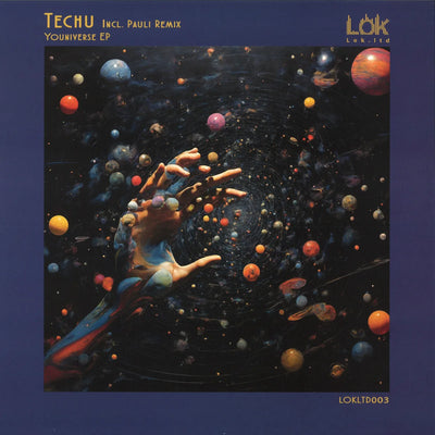 Techu – Youniverse EP, 12" vinyl cover (Lok Records, LOKLTD003)