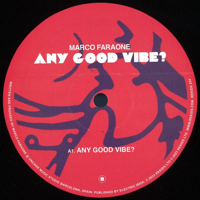 Marco Faraone – Any Good Vibe?, 12" vinyl cover (Rekids, REKIDS224)