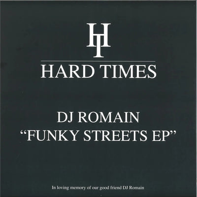 DJ Romain – Funky Streets EP, 12" vinyl cover (Hard Times Records, HTRE022V)